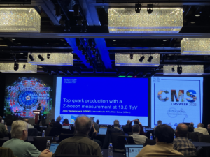 Jules Vandenbroeck gives a talk at CMS week 2025 in South Korea